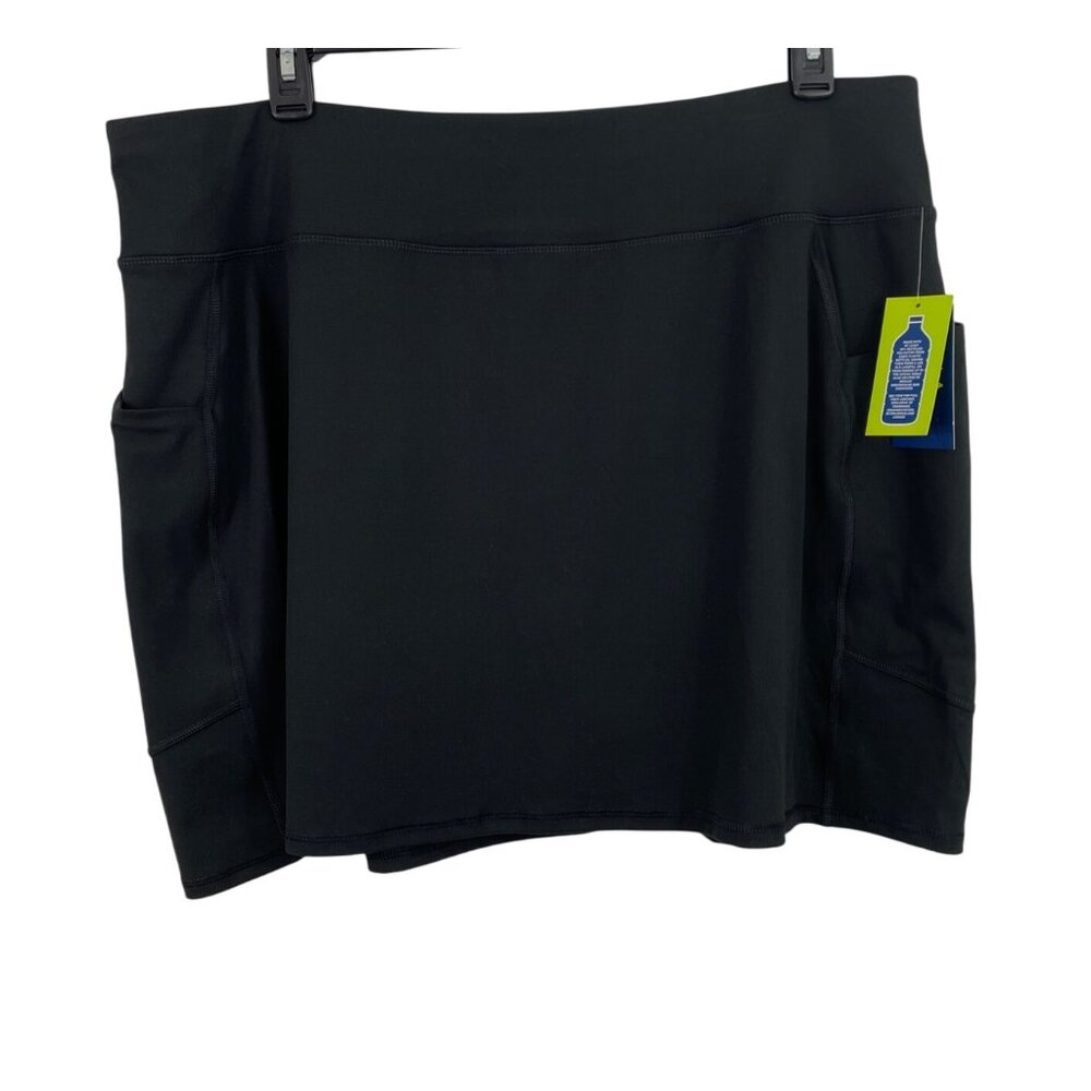 Vively Womens Black Skort With Side Pockets Size 2X